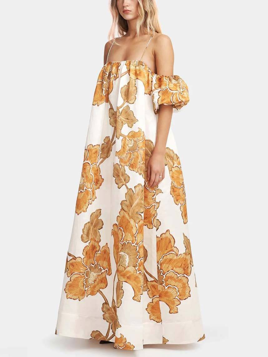 Floral Print Sling Dress