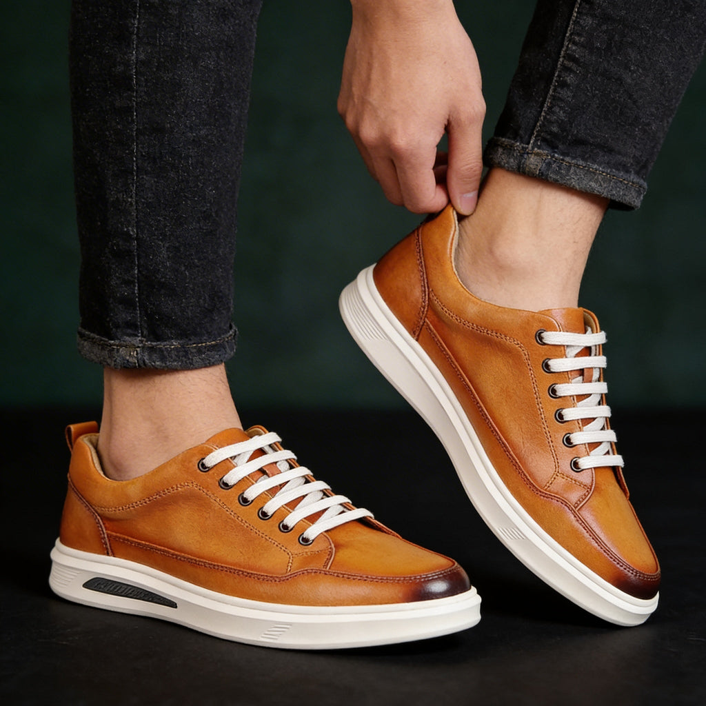 Rafael Leather Court Trainer